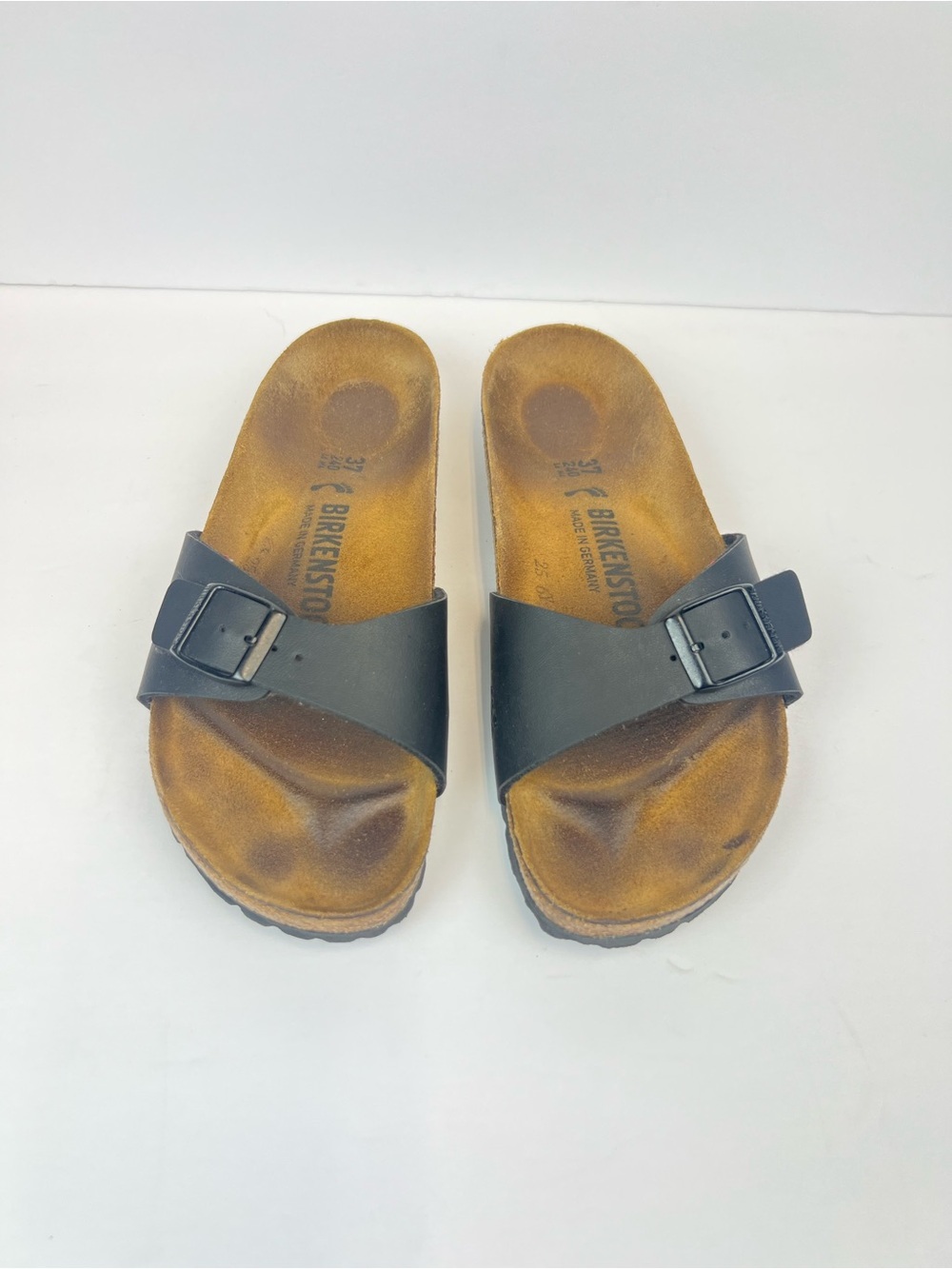 Birkenstock Madrid BS BLACK Birko-Flor Sandal Women's Size EU 37/US 6 Buckle